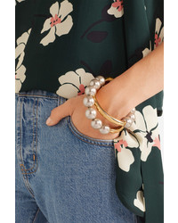 Marni Gold Tone Faux Pearl Bracelet One Size