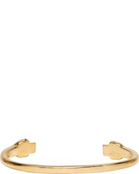 Alexander McQueen Gold Twin Skull Bracelet