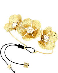 Lydell NYC Golden Wire Flower Cuff