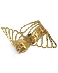 Guess Bracelet Gold Tone Winged Cuff Bracelet
