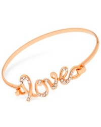 Guess Rose Gold Tone Crystal Love Bracelet