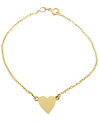 Jennifer Meyer Heart Bracelet Yellow Gold