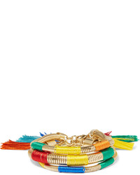 Rosantica Isabel Set Of Three Tasseled Gold Tone Bracelets