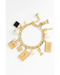 kate spade new york Charming Charm Bracelet Neutral Multi Gold