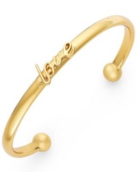 Kate Spade New York Gold Tone Love Cuff Bracelet