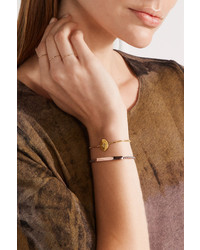 Monica Vinader Linear Rose Gold Vermeil And Woven Bracelet One Size