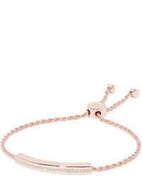 Monica Vinader Linear Rose Gold Vermeil Diamond Bracelet