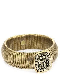 Liz Palacios Arco Iris Swarovski Elets Gold Metal Stretch Bracelet