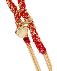 Carolina Bucci Love Lucky 18 Karat Gold And Silk Bracelet