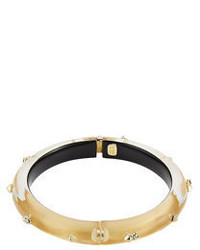 Alexis Bittar Lucite Bangle With Gold Plated Embellishts