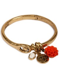 Lucky Brand Gold Tone Buddha Charm Cuff Bracelet