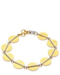 Gurhan Lush Diamond 24k Yellow Gold 18k White Gold Bracelet