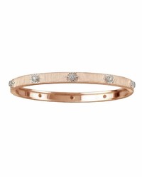 Buccellati Macri 18k Rose Gold Diamond Bangle Bracelet