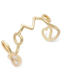 Macy's Ali Khan Gold Tone Love Cuff Bracelet