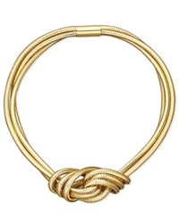 Macy's Silicone Bracelet Multi Strand Love Knot Stretch Bracelet With 14k Gold Detail