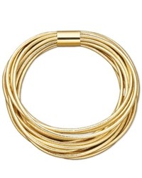 Macy's Silicone Bracelet Multi Strand Stretch Bracelet With 14k Gold Detail