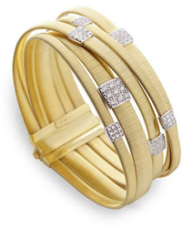 Marco Bicego Masai 18k Gold Five Row Bracelet With Diamonds