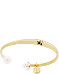 Michael Kors Michl Kors Modern Classic Pearly Open Cuff Bracelet Yellow Golden