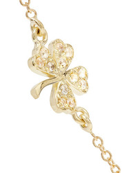 Jennifer Meyer Mini Clover 18 Karat Gold Diamond Bracelet