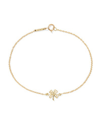 Jennifer Meyer Mini Clover 18 Karat Gold Diamond Bracelet