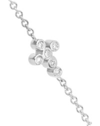 Ileana Makri Mini Cross 18 Karat White Gold Diamond Bracelet