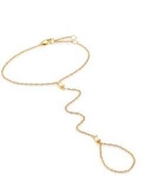 Jennifer Zeuner Jewelry Monty White Sapphire Hand Chain Bracelet