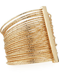 Kenneth Jay Lane Multi Row Bangle Bracelet Gold