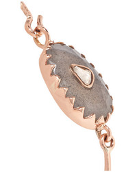 Pascale Monvoisin Orso N1 9 Karat Rose Gold Labradorite And Diamond Bracelet