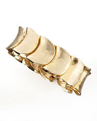 Robert Lee Morris Large Gold Plated Shingle Bracelet
