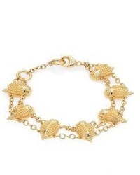 Temple St. Clair Scarab Diamond 18k Yellow Gold Bracelet
