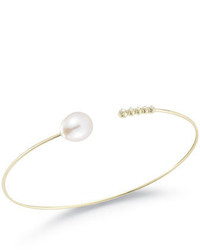 Mizuki Sea Of Beauty Diamond Pearl Cuff Bracelet
