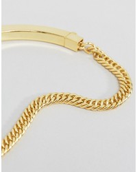 Serge Denimes Id Bracelet In Solid Silver With Gold Plating