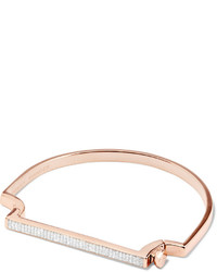 Monica Vinader Signature Rose Gold Plated Diamond Bracelet One Size