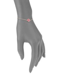 Monica Vinader Siren Pink Quartz Fine Chain Bracelet