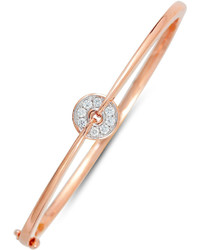Frederic Sage Small Firenze Diamond Disc Bangle In 18k Pink Gold