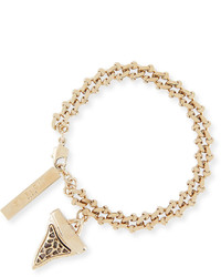 Givenchy Small Golden Shark Tooth Charm Bracelet