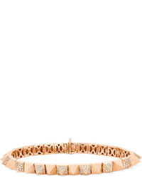 Anita Ko Spike 18 Karat Rose Gold Diamond Bracelet One Size