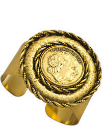 Yochi Statet Coin Cuff Bracelet
