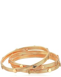 Diane von Furstenberg Summer Disco Circle Snake Chain Rose Gold Bangle Bracelet
