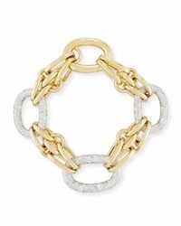 Pomellato Tango Link Bracelet With Diamonds In 18k Yellow Gold