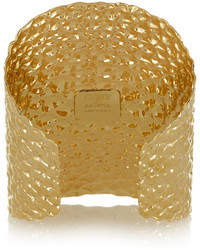 Fendi Textured Gold Plated Cuff