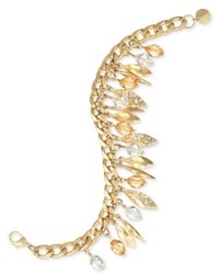 The Sak Gold Tone Crystal Pave Dangling Charm Bracelet