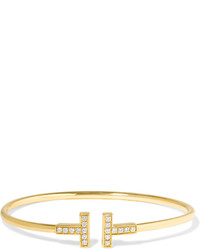Tiffany & Co. Tiffany Co T Wire 18 Karat Gold Diamond Bracelet