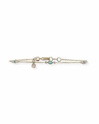 Sydney Evan Turquoise Diamond Bezel Chain Bracelet