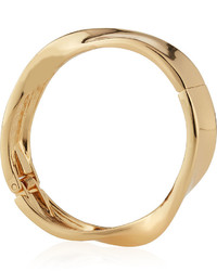 Lydell NYC Twisted Hinged Bangle Bracelet Golden