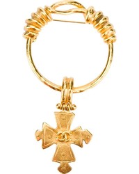 Chanel Vintage Cross Ring Brooch