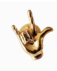 ChicNova Golden Hand Design Brooch