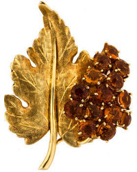 Tiffany & Co. Gold Leaf And Citrine Pin