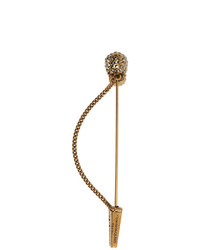 Alexander McQueen Gold Skull Pin Brooch