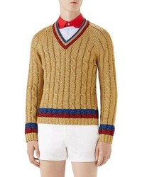 Gold Cable Sweater